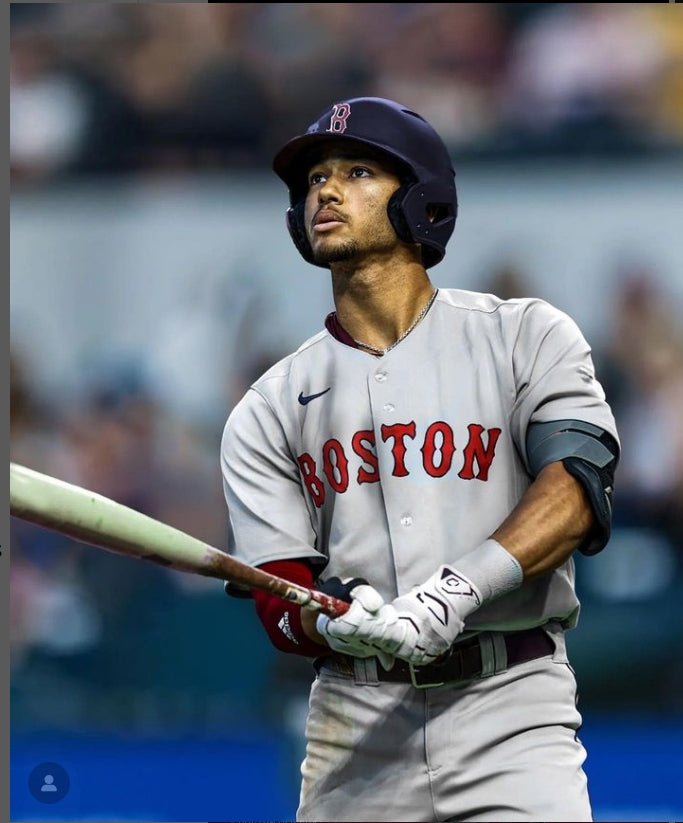 Braden Montgomery, first-round draft pick for the Boston Red Sox, wearing Locked Eyewear sunglasses, showcasing high-performance polarized lenses and a sleek design for professional athletes.