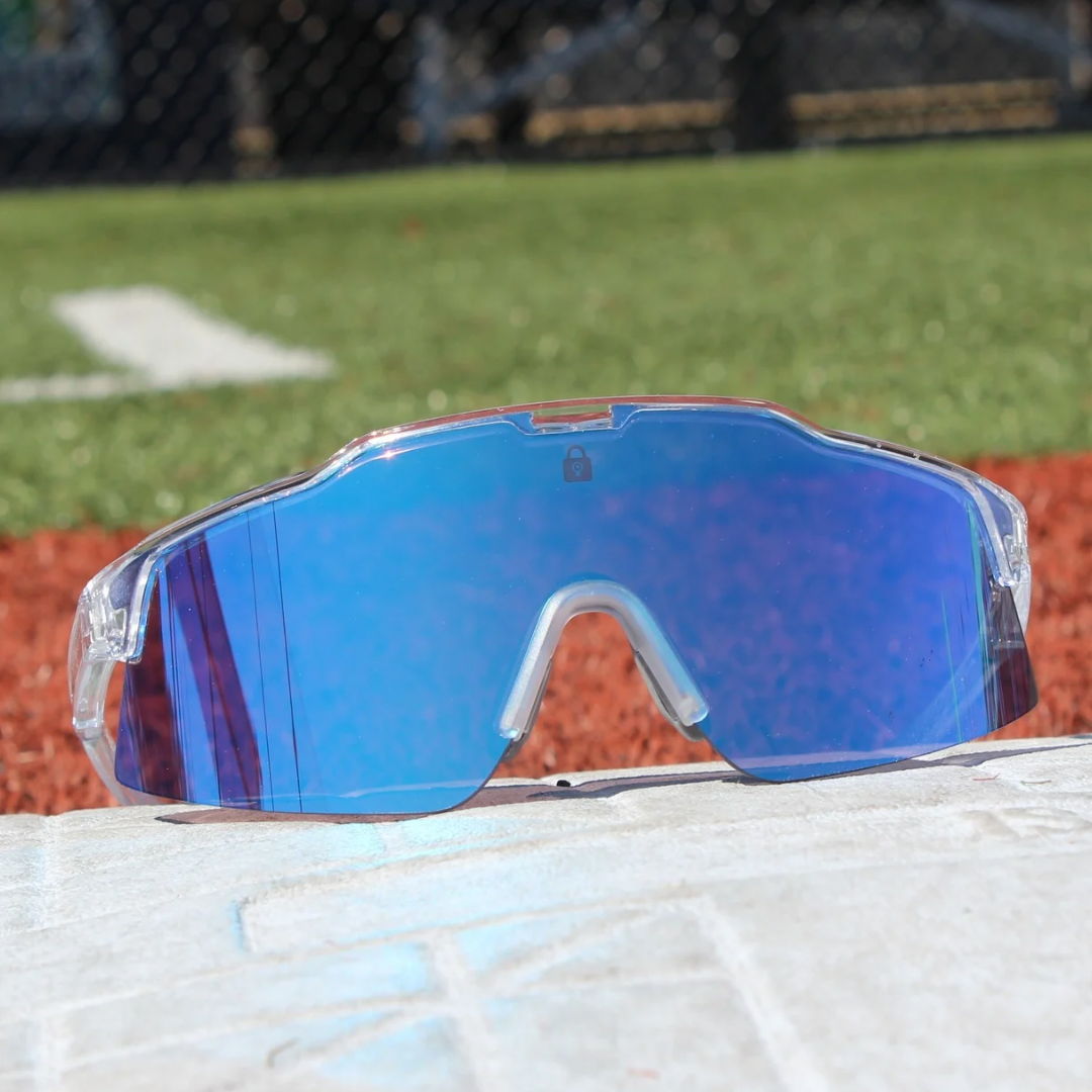 Image of Ace Pro Series Sport Sunglasses on Display being worn by Professional Baseball Players.