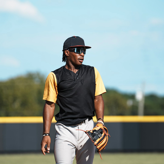 Sport sunglasses comparison showing Locked Eyewear vs Oakley on the baseball field.