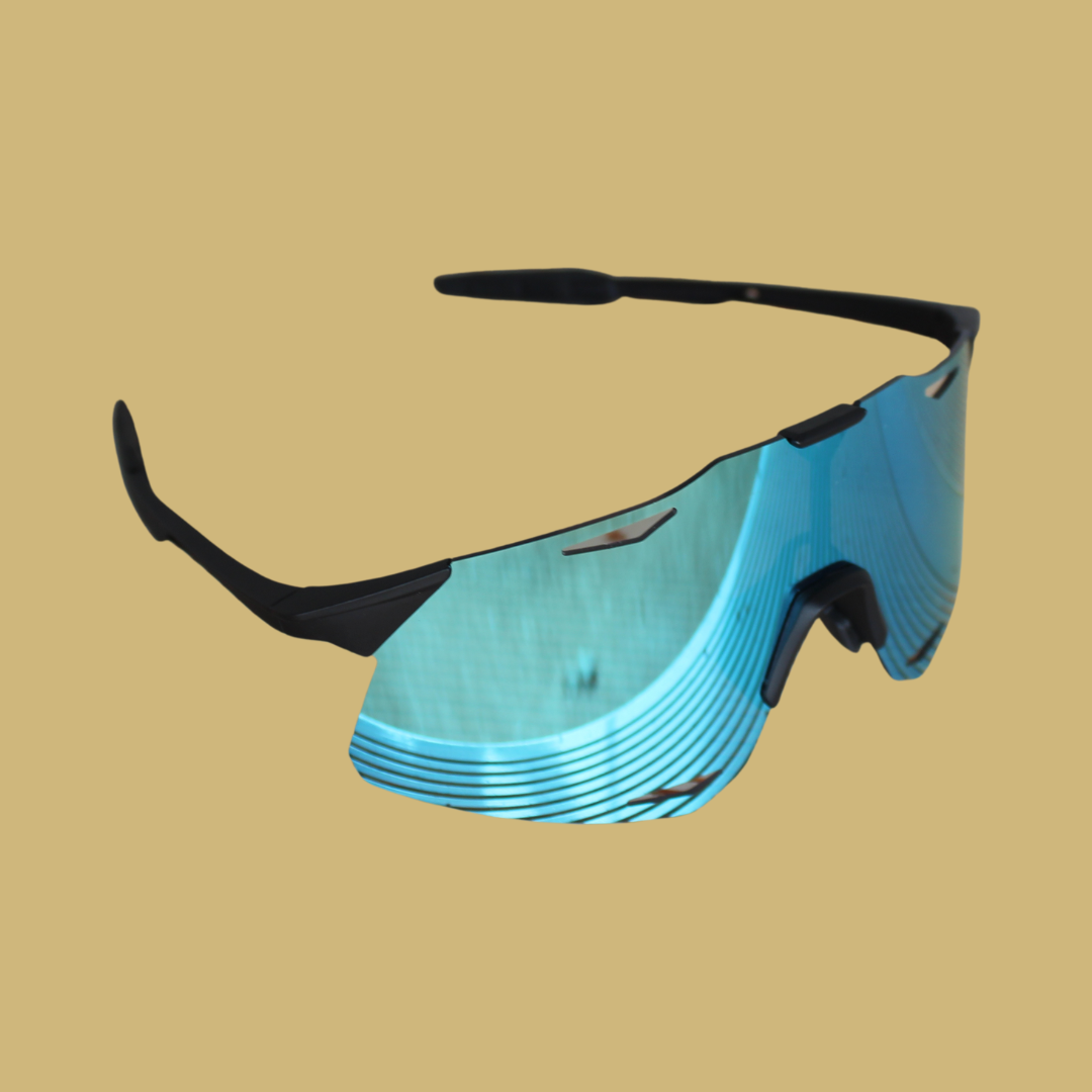 Badger10 ergonomic baseball eyewear at an angled right view, highlighting the lightweight frame and advanced protective features designed for athletes.