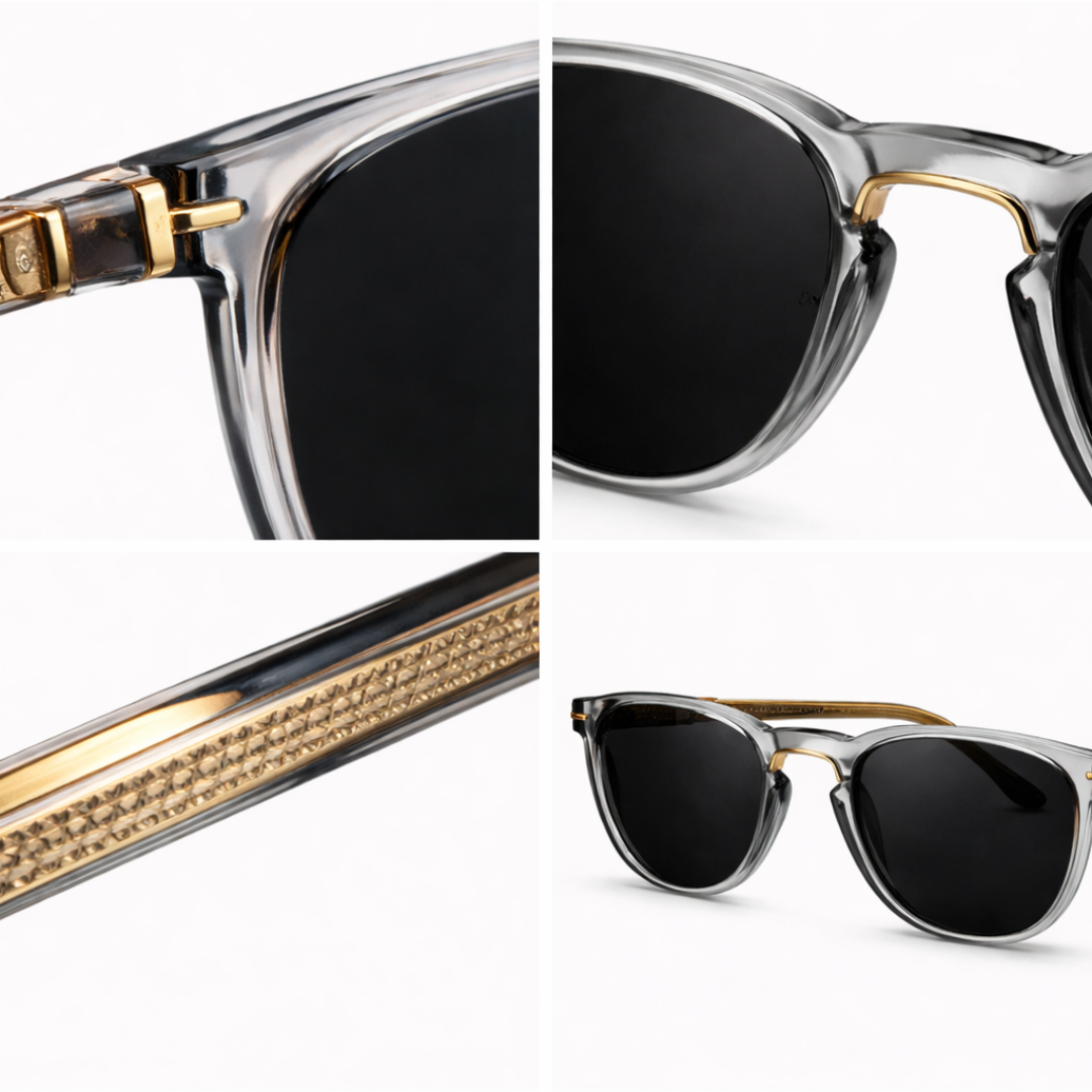 Locked Eyewear Compass 2.0 gold frame sunglasses for athletes with premium detailing designed for standout style during off field moments