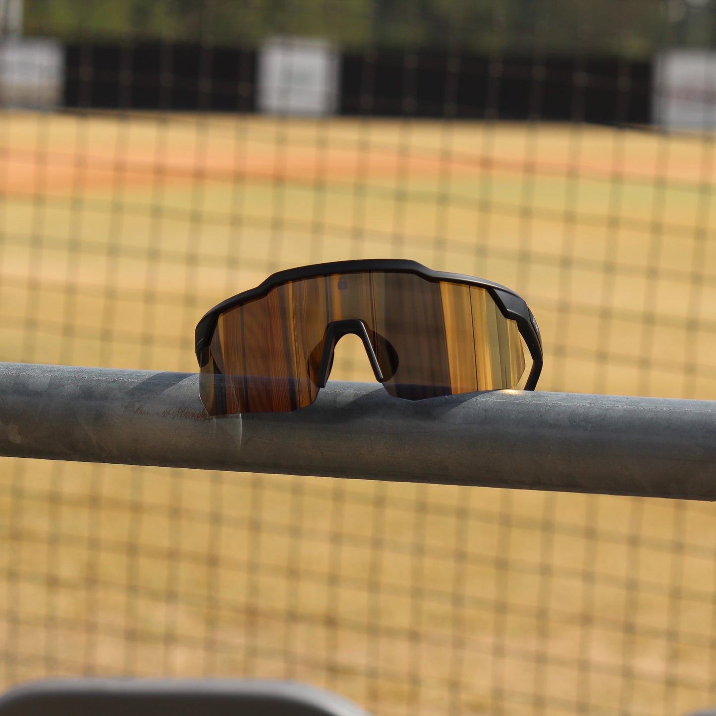 Full-view image of Locked Eyewear Defender sunglasses, designed for durable and stylish protection in sports and outdoor settings.