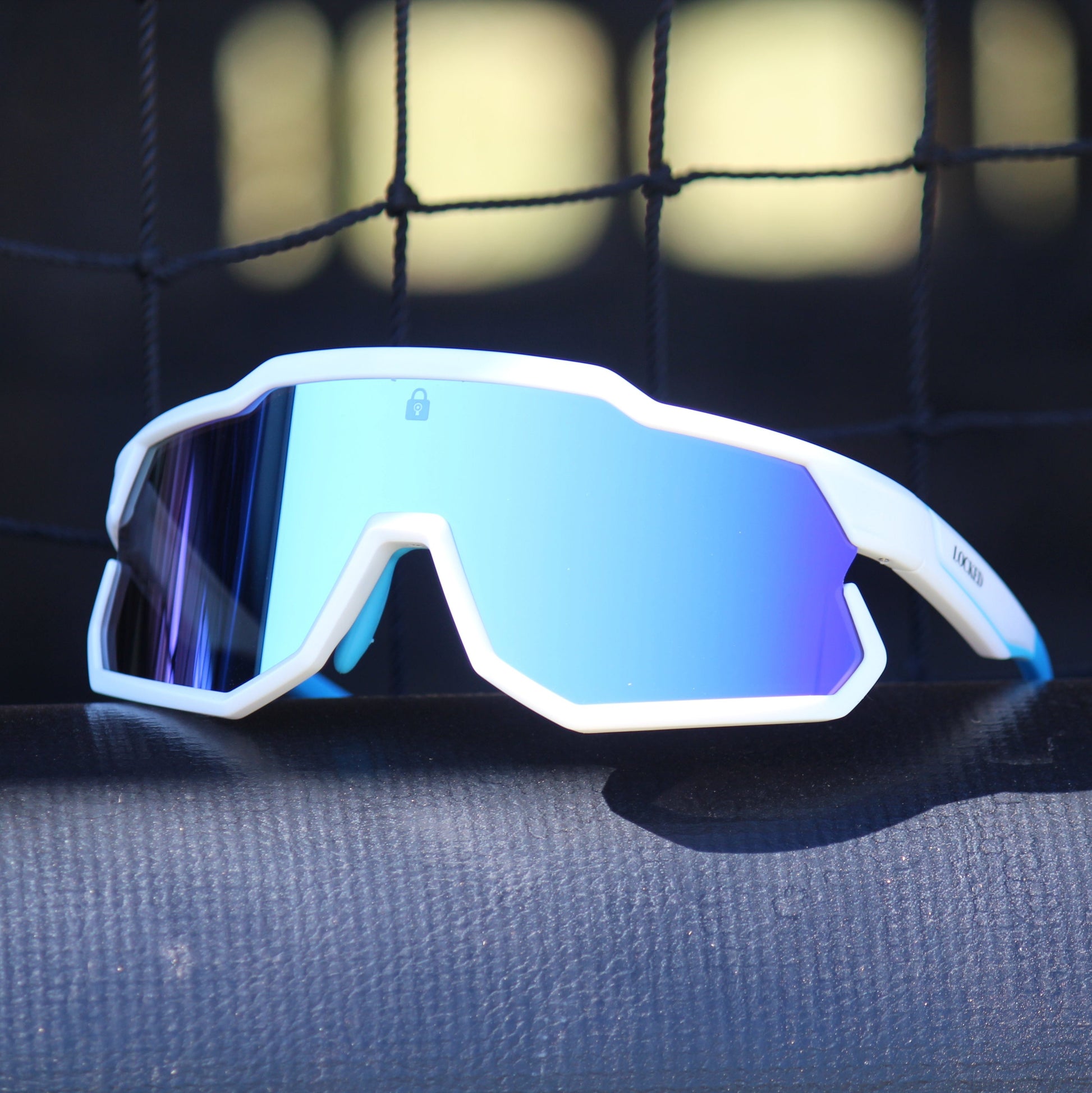 Locked Eyewear FirstPitch sunglasses with polarized lenses and a durable frame, ideal for pitchers and field players.