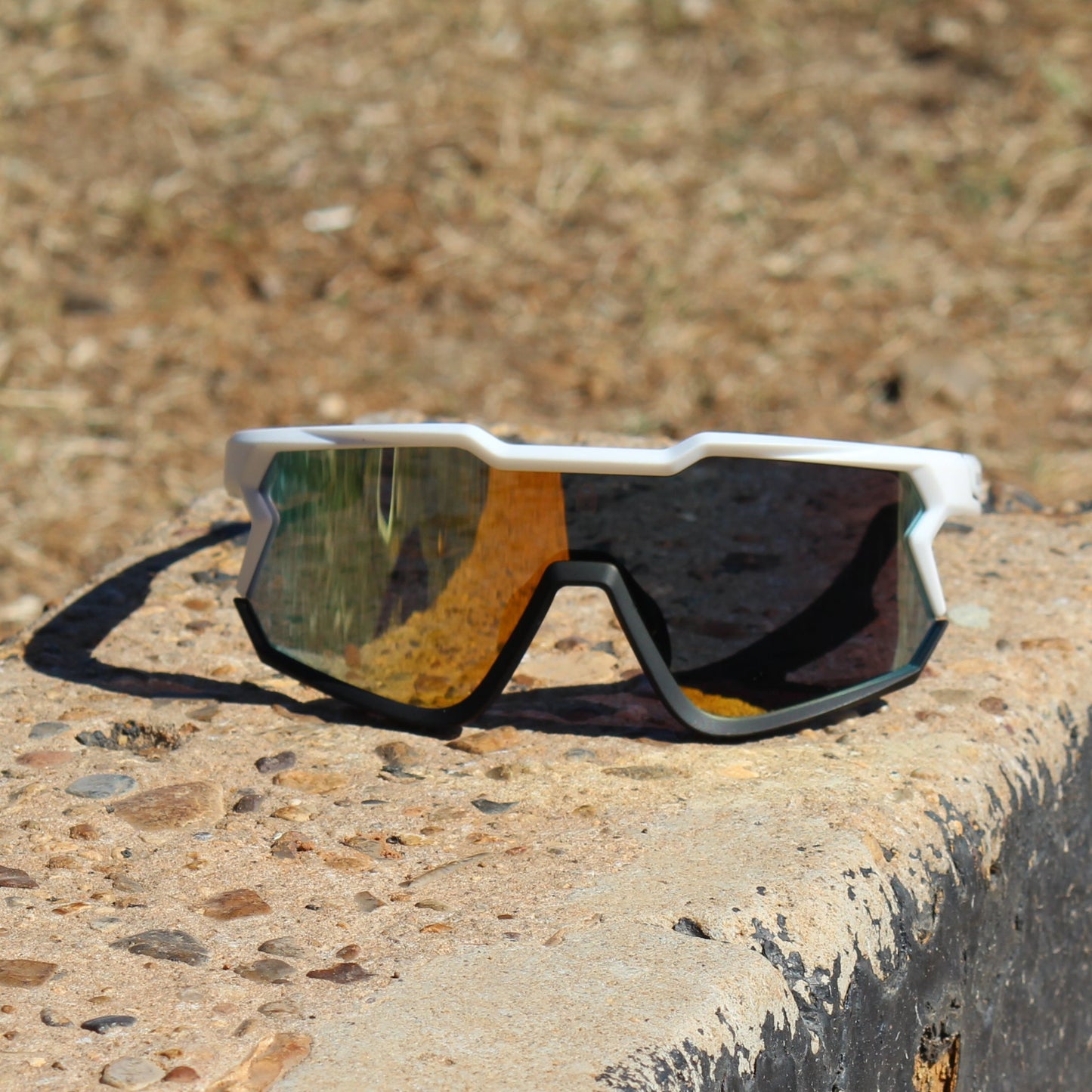 Full-view image of Locked Eyewear Lockdown sunglasses, perfect for athletes seeking stylish and reliable eyewear