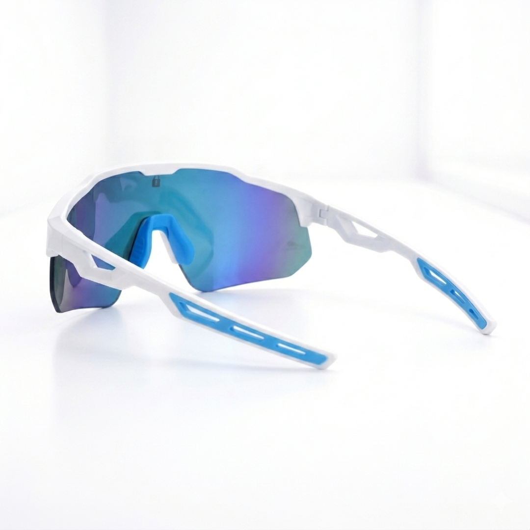 Locked Eyewear Awaken baseball sunglasses with included protective sport case white frame designed for game-day confidence during high school baseball season