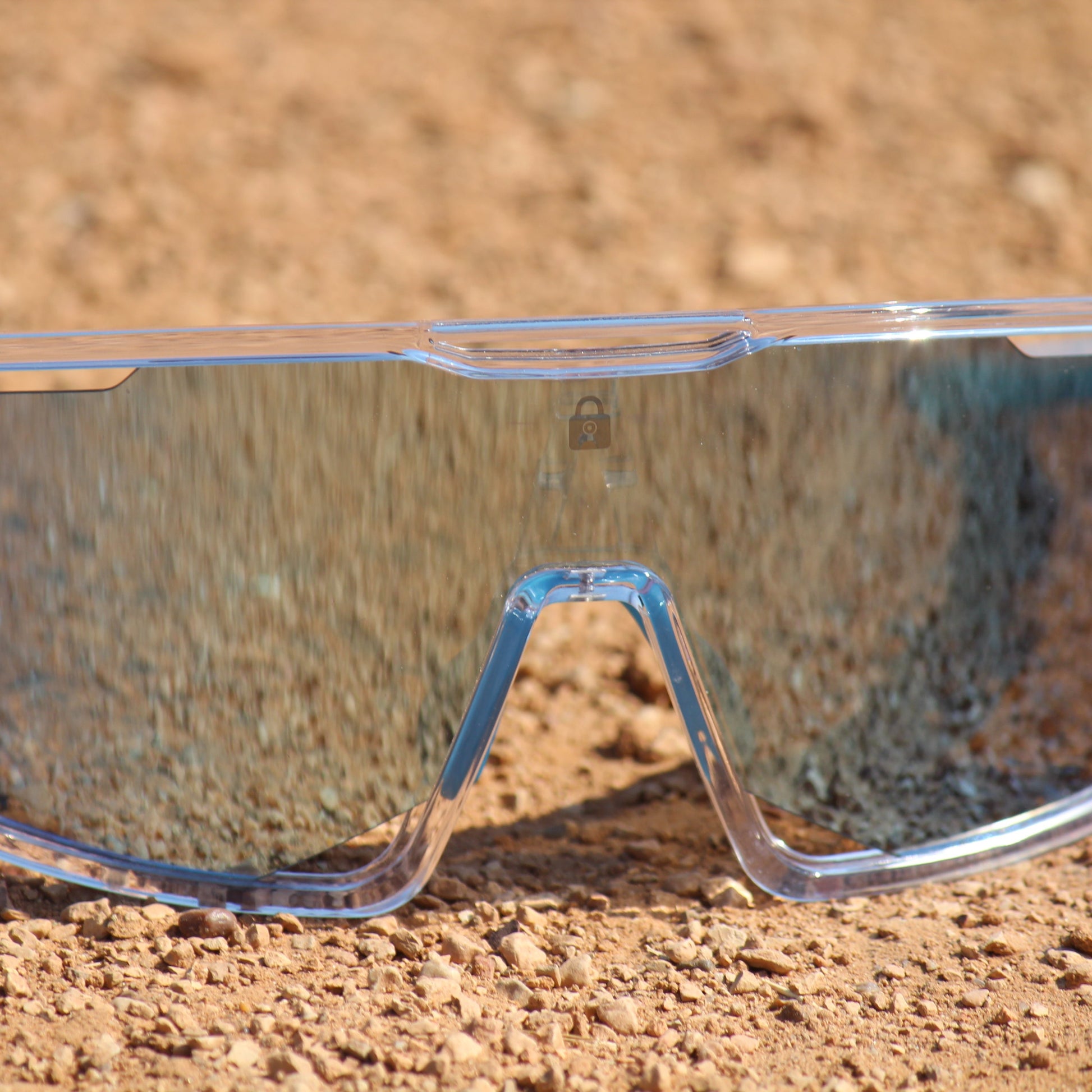 Zoomed In Front image of Locked Eyewear Slickslider sunglasses, perfect for active lifestyles and outdoor sports.