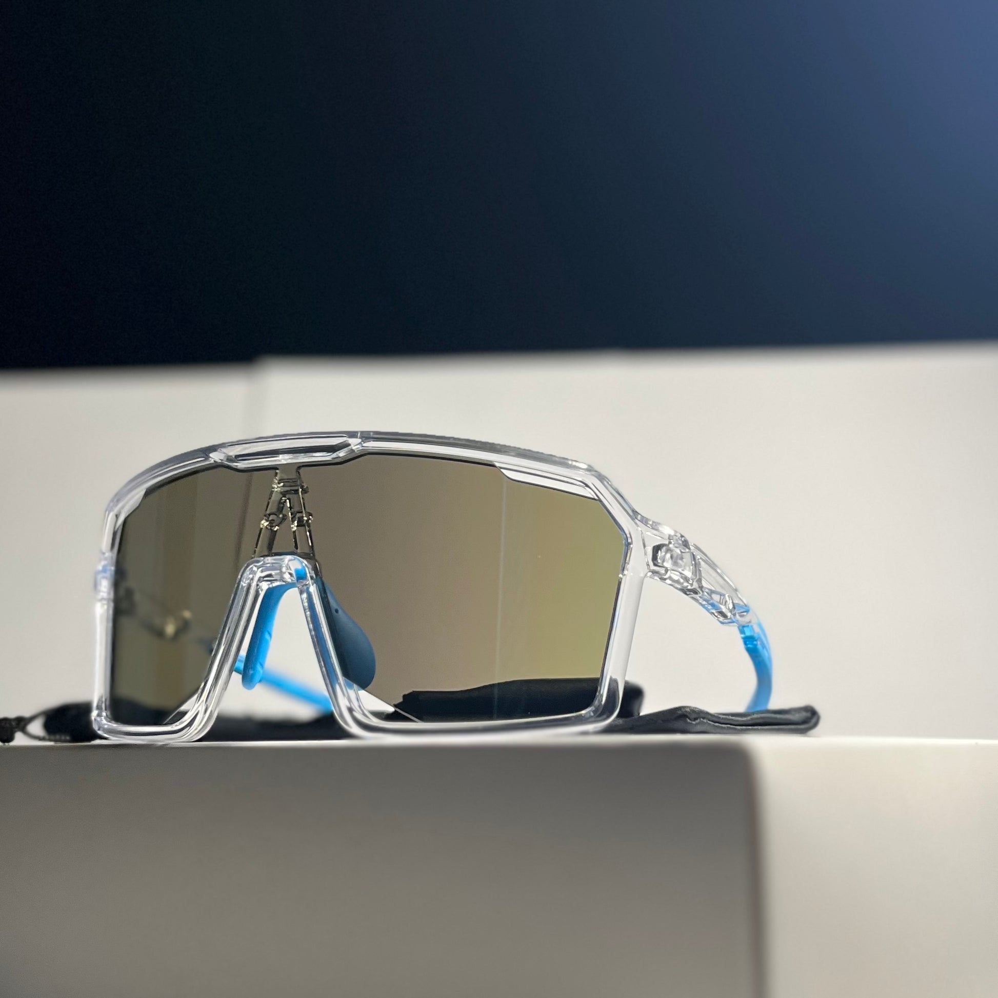 Full-view image of Locked Eyewear Slickslider sunglasses, perfect for active lifestyles and outdoor sports.