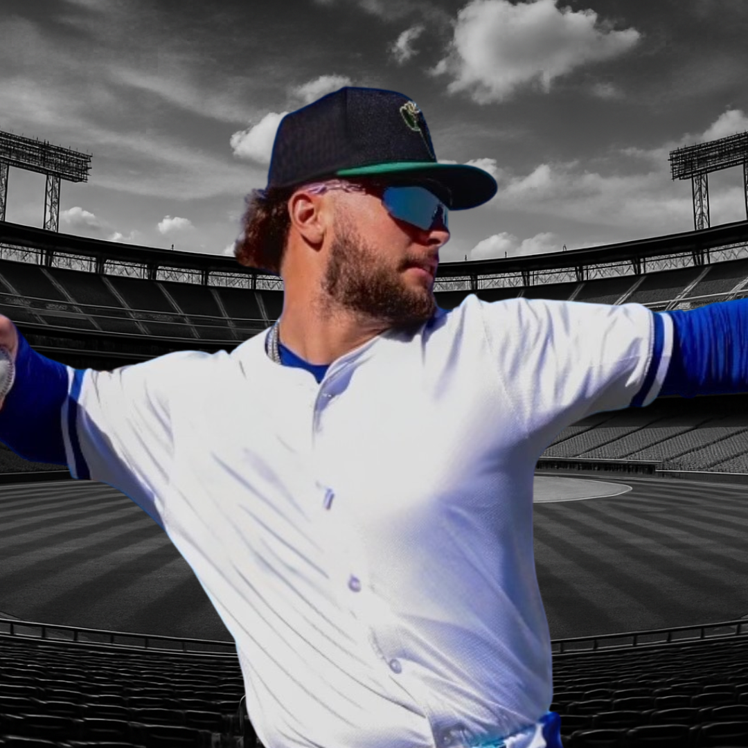 Locked sponsored athlete professional baseball player Carter Jensen catcher for the Kansas City Royals wearing Locked PA10 model.