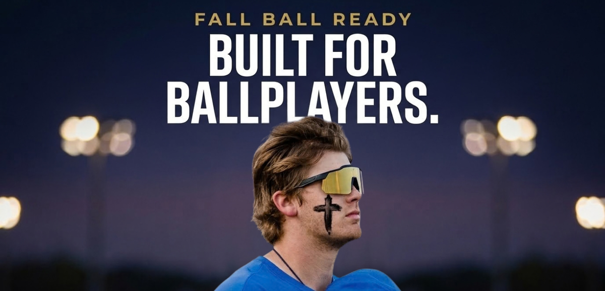 Locked Eyewear Revelation pro-grade baseball sunglasses for high school and travel ball players with non-polarized gold lenses designed for true depth perception during fall ball games