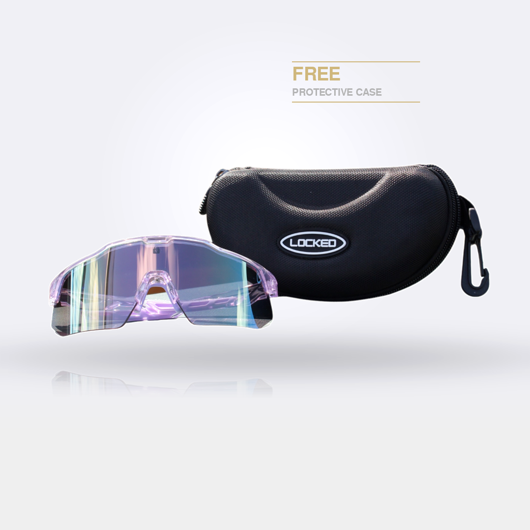 Locked Eyewear PA10 baseball sunglasses for travel ball players with free protective sport case included designed for durability and safe storage during tournament season