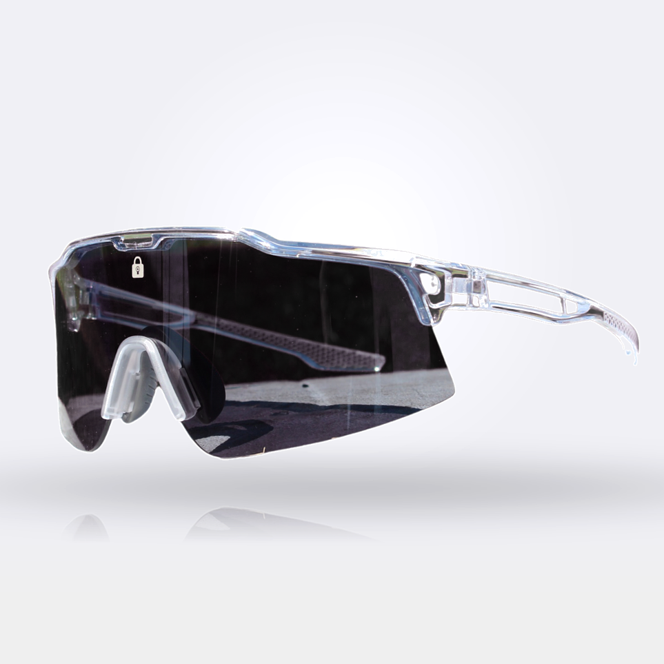 Locked Eyewear Veteran baseball sunglasses for outfielders with wraparound smoke lens designed for full sun protection and pro-grade peripheral vision during fly ball tracking